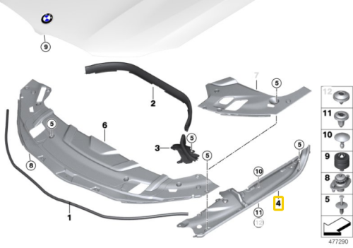 Oryginalna uszczelka komory silnika BMW G11 G12.png