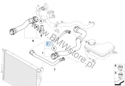 Oryginalny wąż chłodnicy odpowietrzający BMW E83.png